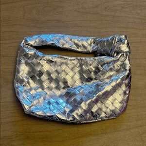 Silver Woven Women's Bag